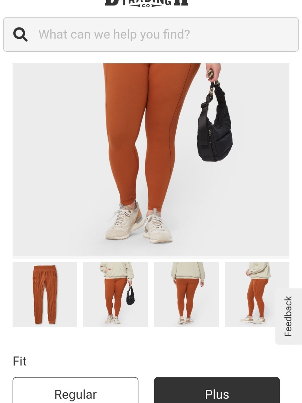 Duluth Trading Co Rust Orange High-Rise Stretch Leggings